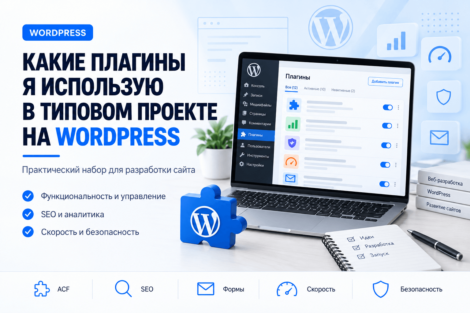 Какие плагины я использую в типовом проекте на WordPress
